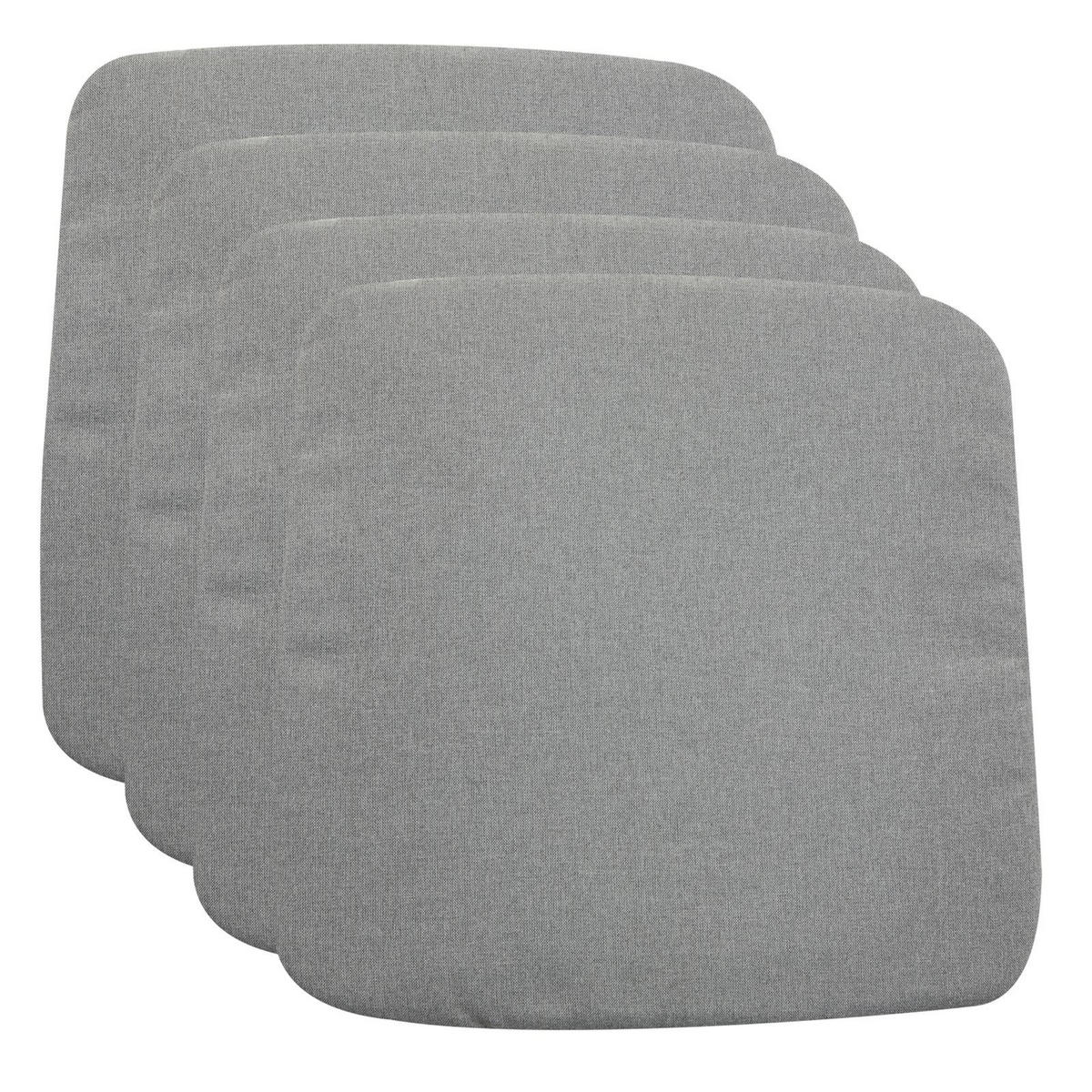 SITZKISSEN CHIARA 4ER-SET - Grau, Textil (43/43/2cm) - IDIMEX
