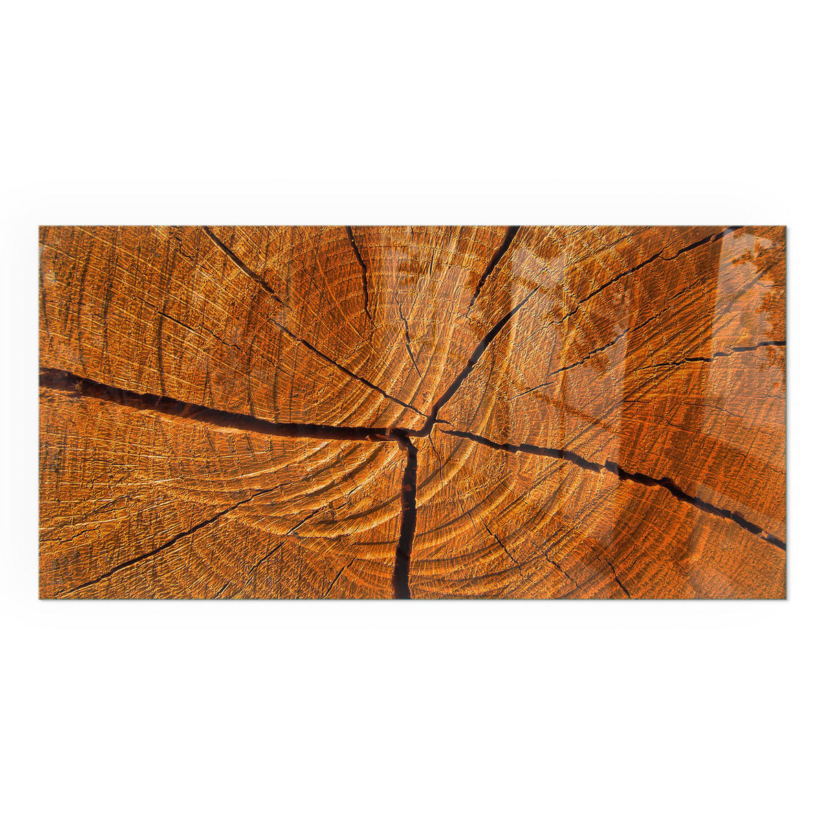 GLASPLATTE für Kamin 140x70 cm - Orange, Glas (140/70/0.4cm) - TULUP