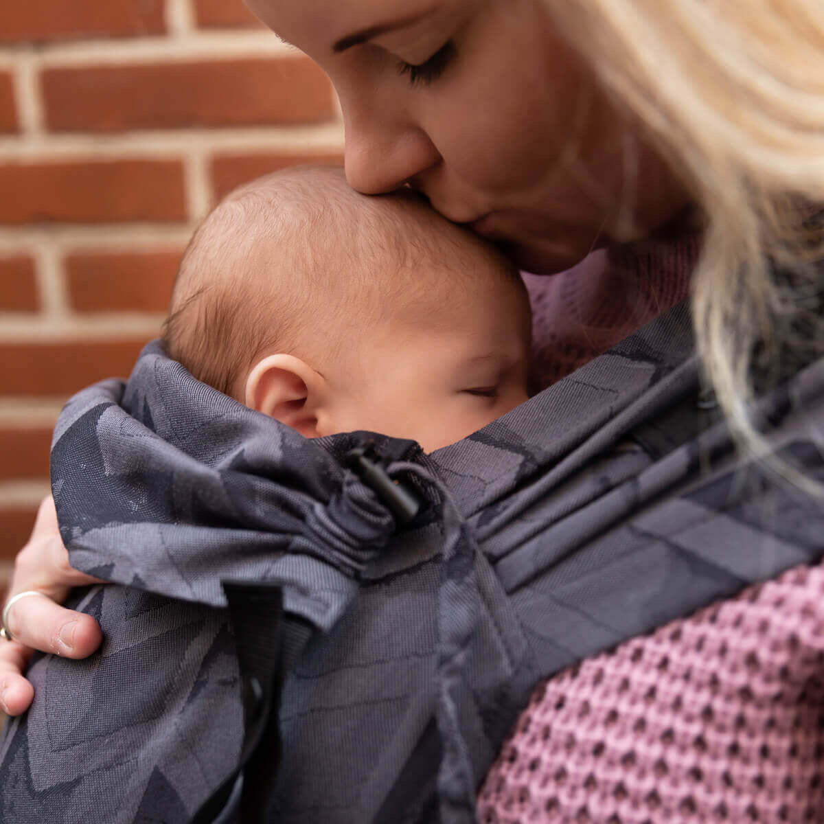 BABYTRAGE Primeo - Dunkelgrau/Anthrazit, Textil (26.5/7.2/38.5cm) - Hoppediz