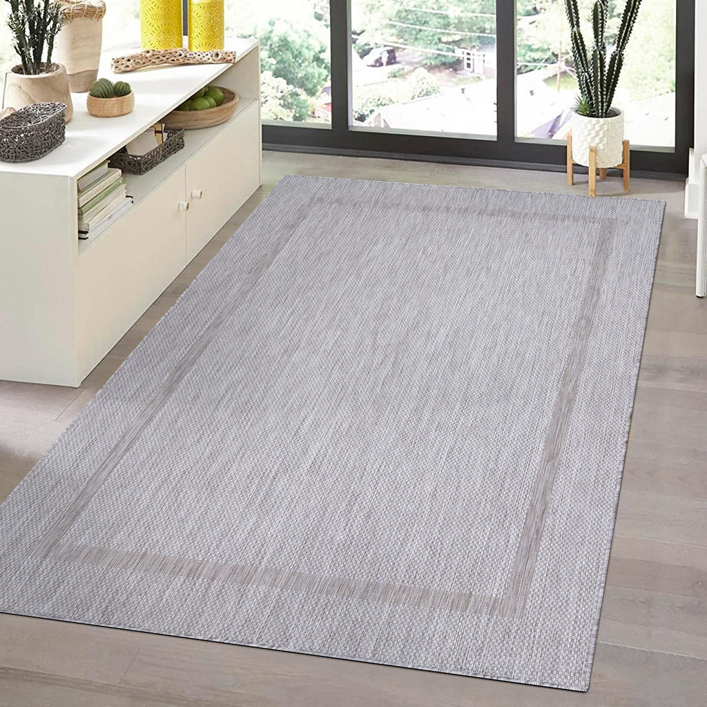 Thumbnail - Kadima Design Teppich, Silber, Textil, Uni, Rechteckig, 160x230 cm, pflegeleicht, Teppiche & Böden, Teppiche, Outdoortep...
