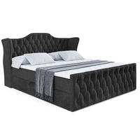 BOXBETT VILA-Z - 120x200 cm - H3 - Schwarz - Schwarz, Holzwerkstoff (120/200cm) - ALTDECOR