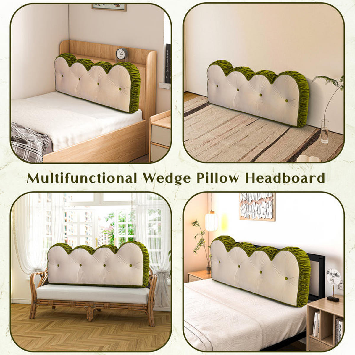 RÜCKENKISSEN für Bett Weiß 140 cm - Weiß, Textil (140/20cm) - Vercart