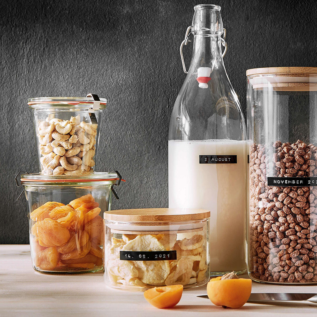 VORRATSGLAS Woodlock - Transparent, Glas (11/8/11cm) - Butlers