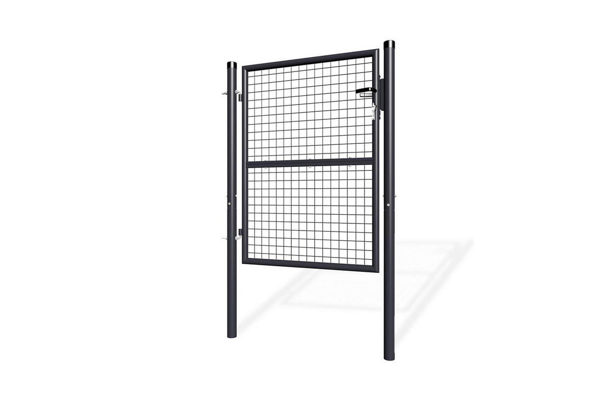ZAUNTOR Olga grau 1m H.130cm Metall - Grau, Metall (106/131cm) - Casanoov