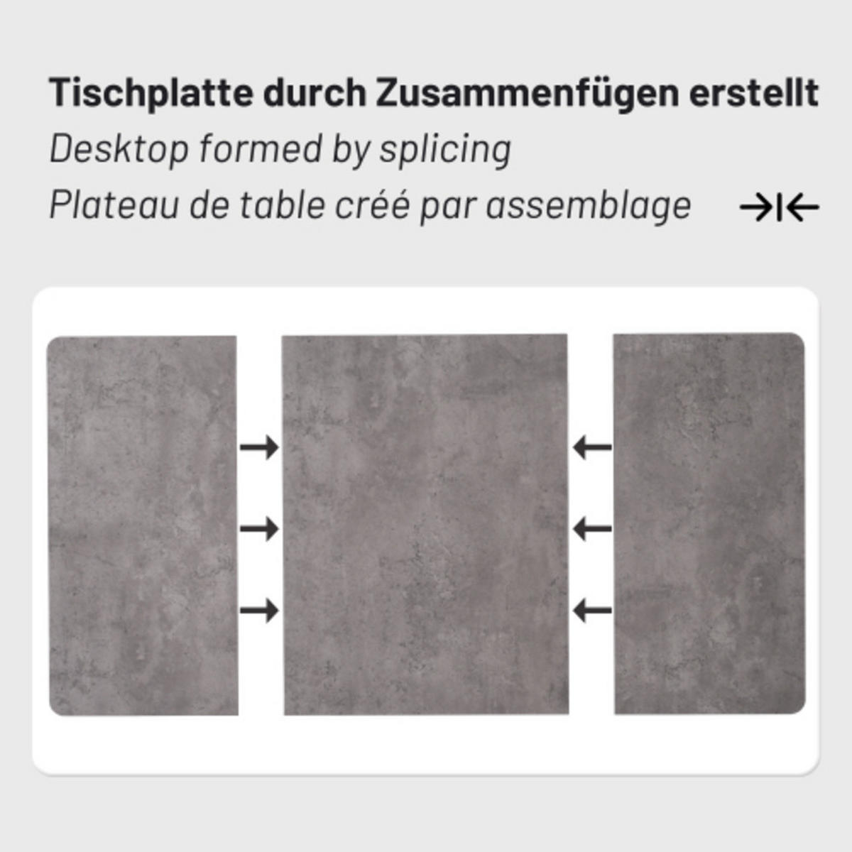 ESSTISCH 140x80 rechteckig mit Marmor-Optik und Metallgestell für Küche und Wohnzimmer, grau - Grau, Holzwerkstoff (140/80/75cm) - Luhomfu