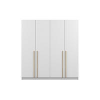 KLEIDERSCHRANK SAVI 4D 200/210/57 cm in Weiß - Weiß, Holzwerkstoff (200/210/57cm) - Deine Möbel 24