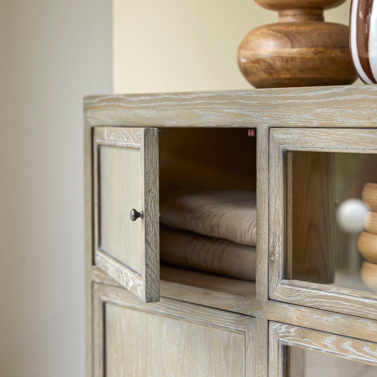 SIDEBOARD Pablo Grau aus Eiche - Grau, Holz (220/100/50cm) - Tikamoon