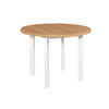 ESSTISCH Poli 2, 100 cm, grandson - Birkefarben/Weiß, Holz (100/100/76cm) - Leaf Design