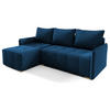 ECKSOFA GREND, L-Form mit Schlaffunktion und Bettkasten, Blau, links, Veloursstoff - Blau, Textil (210/140cm) - Sepro Meble