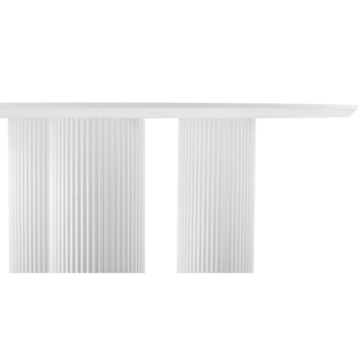 ESSTISCH Fascons rund, Weiß, 100 cm - Weiß, Holzwerkstoff/Metall (100/100/75cm) - Selsey