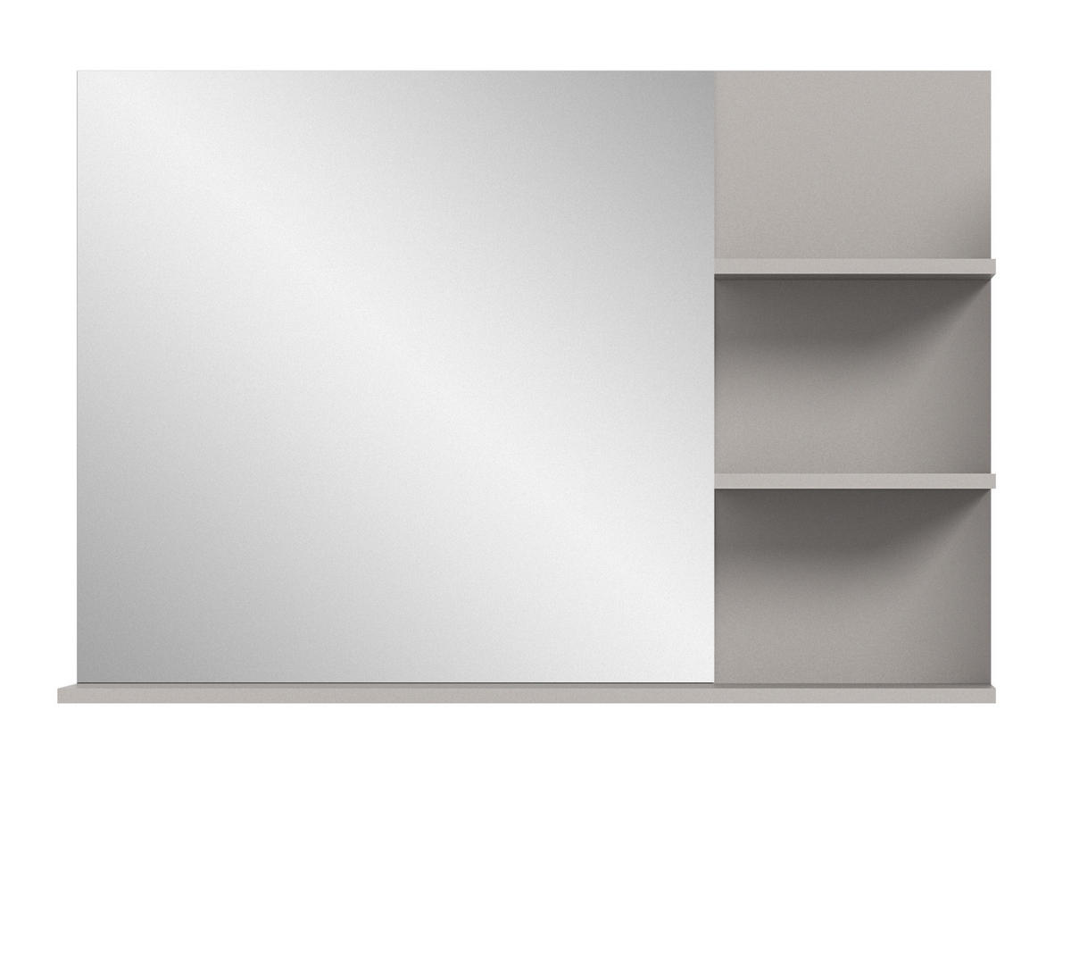 BADSPIEGEL grau 100 cm, Wandspiegel mit Ablage - Grau, Glas/Holzwerkstoff (100/69/16cm) - Inn.Furn