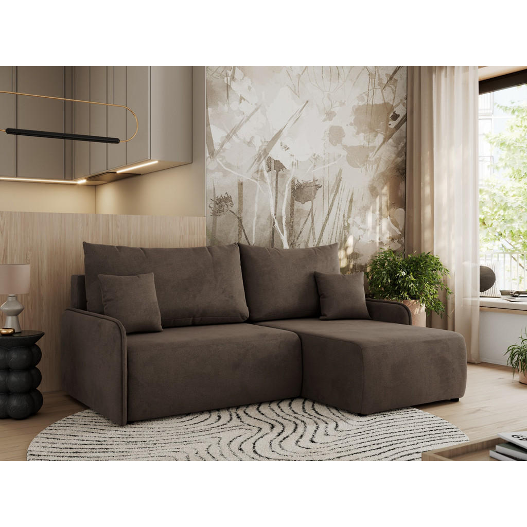 Thumbnail - MKS Eckschlafsofa, Braun, Textil, 3-Sitzer, L-Form,L-Form, 198x150 cm, Oeko-Tex®, Wohnzimmer, Sofas & Couches, Wohnlands...