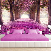 SELBSTKLEBENDE FOTOTAPETE Rosa 98/70 cm - Pink/Braun, Kunststoff/Textil (98/1cm) - KUNSTLOFT