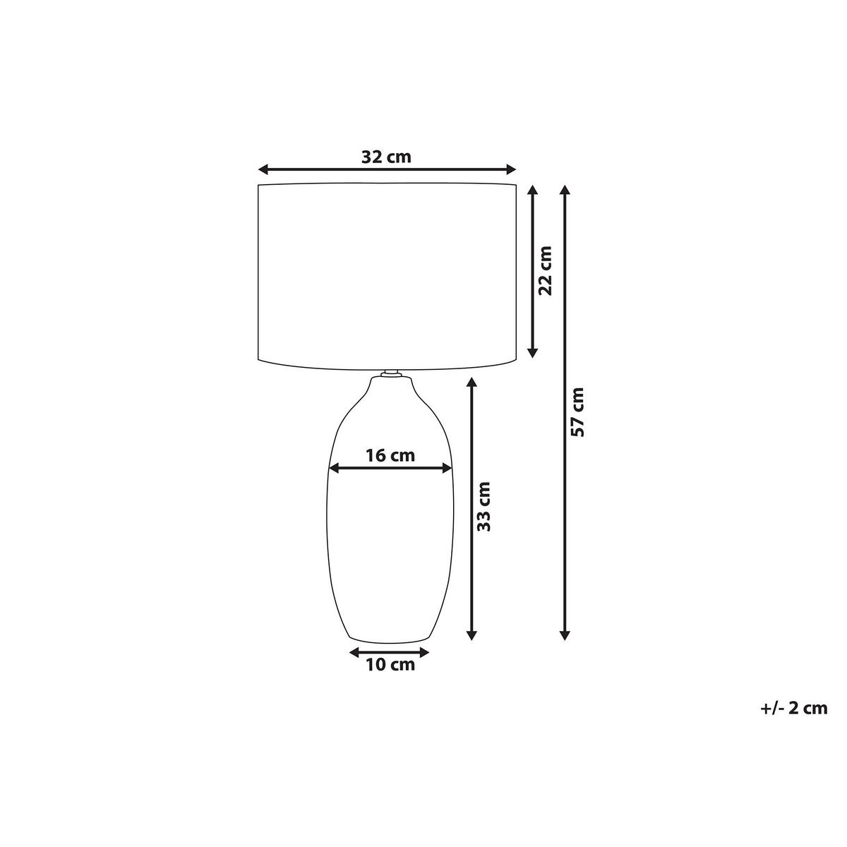 TISCHLAMPE Salza 32/32/57 cm - Beige, Keramik (32/32/57cm) - Beliani