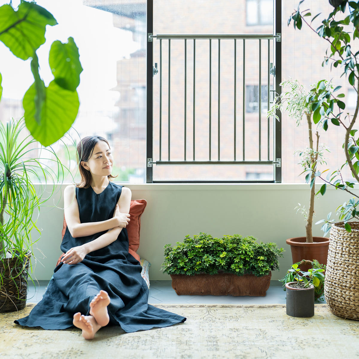 4XBLUMENKASTEN - Braun, Holz/Kunststoff (57.5/14/20cm) - Relaxdays