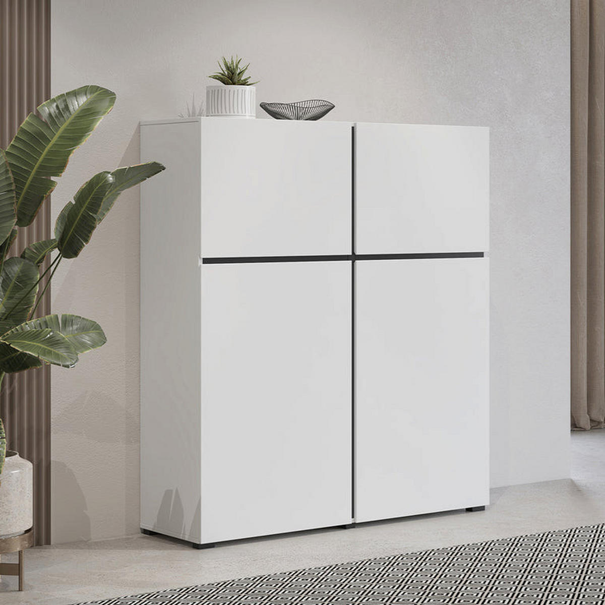 SIDEBOARD Lilia Weiß - Weiß, Holzwerkstoff (119/139/40cm) - Petits-meubles