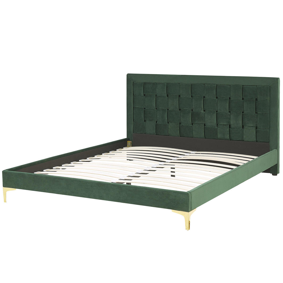 DOPPELBETT 180/200cm Dunkelgrün Limoux - Dunkelgrün, Textil (180/200cm) - Beliani