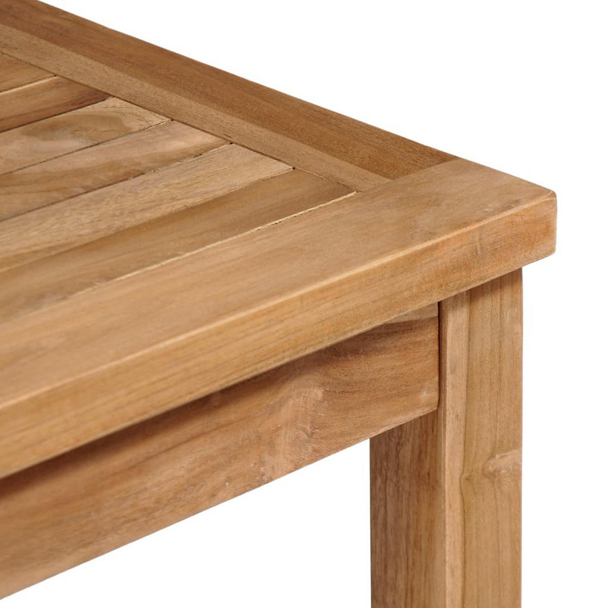 GARTENTISCH 80X80X77 CM MASSIVHOLZ TEAK - Naturfarben, Holz (80/80/77cm) - vidaXL