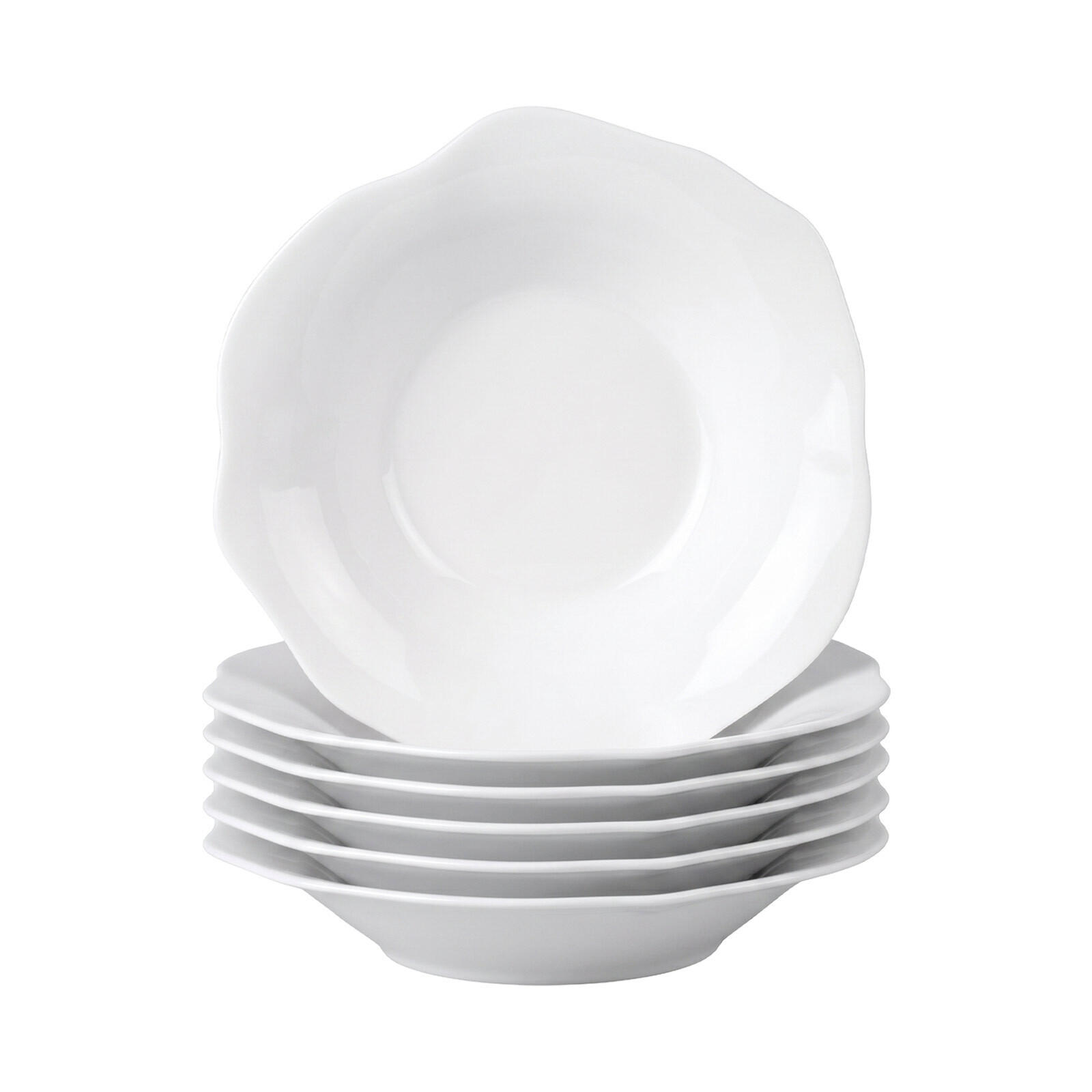 SUPPENTELLER Pura weiß ø 25,4 cm 6er Set - Weiß, Keramik (25.4cm) - Villeroy & Boch