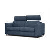 SOFA MEZO 3-Sitzer mit Schlaffunktion, dunkelblau - Schwarz/Dunkelblau, Holz/Textil (232/90/107cm) - Courtois Laville