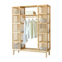 KLEIDERSCHRANK Hudiksvall - Naturfarben, Holz (140/185/45cm) - [en.casa]
