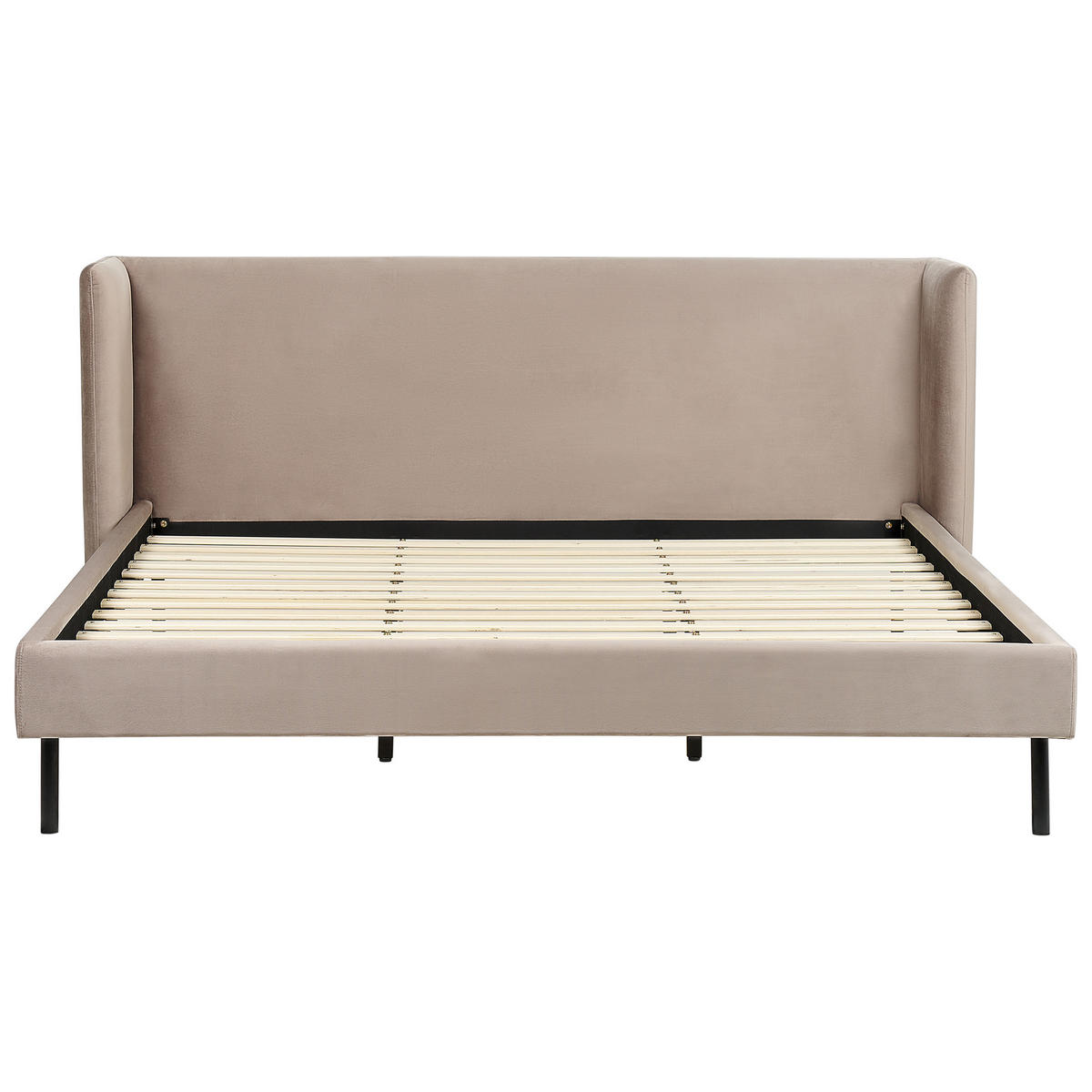 POLSTERBETT 180/200cm Taupe Arette - Taupe, Textil (180/200cm) - Beliani