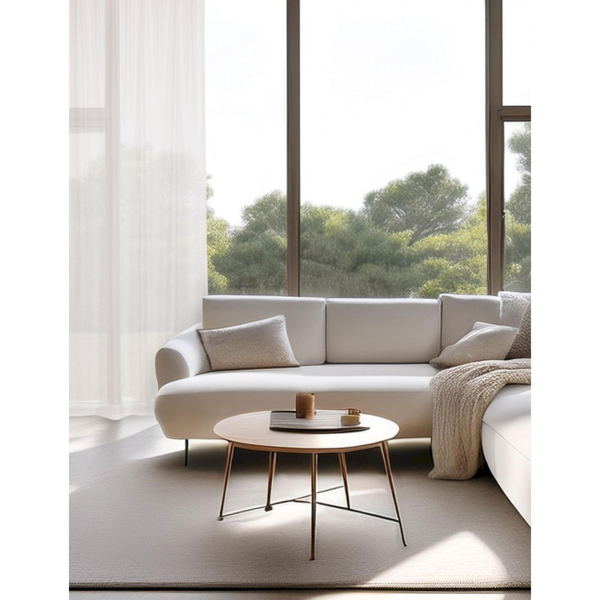 ÖSENVORHANG SOLID transparent - Creme, Textil (140/1/250cm) - Schöner Wohnen