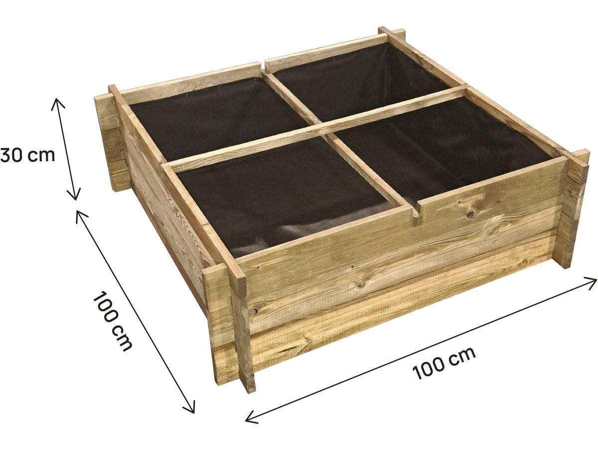 HOCHBEET Aroma - Hellbraun, Holz (100/30/100cm) - Habitat Garten