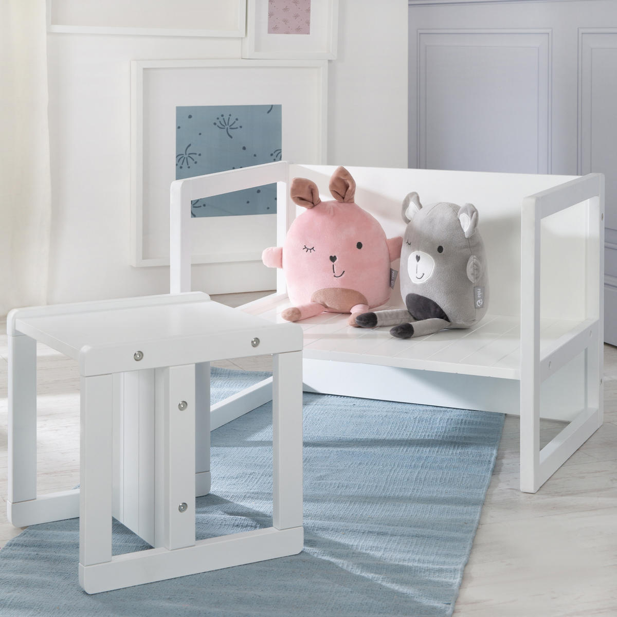 KINDERSITZGRUPPE - Weiß, Holzwerkstoff (57/30/44cm) - Roba
