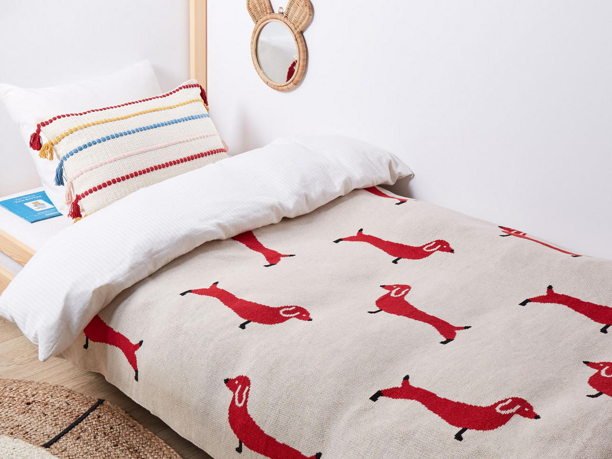 PŘIKRÝVKA Bavlna 130/170 cm Béžová Reerh - černá/béžová, textil (130/170cm) - Beliani