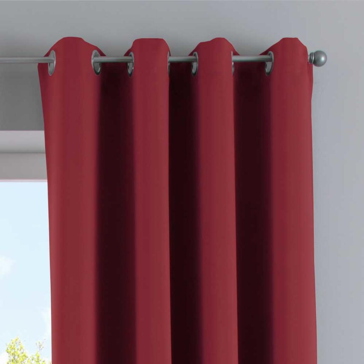 VORHANG »NEW YORK« HxB 160x140 cm Bordeaux - Bordeaux, Textil (140/160cm) - Gardinenbox