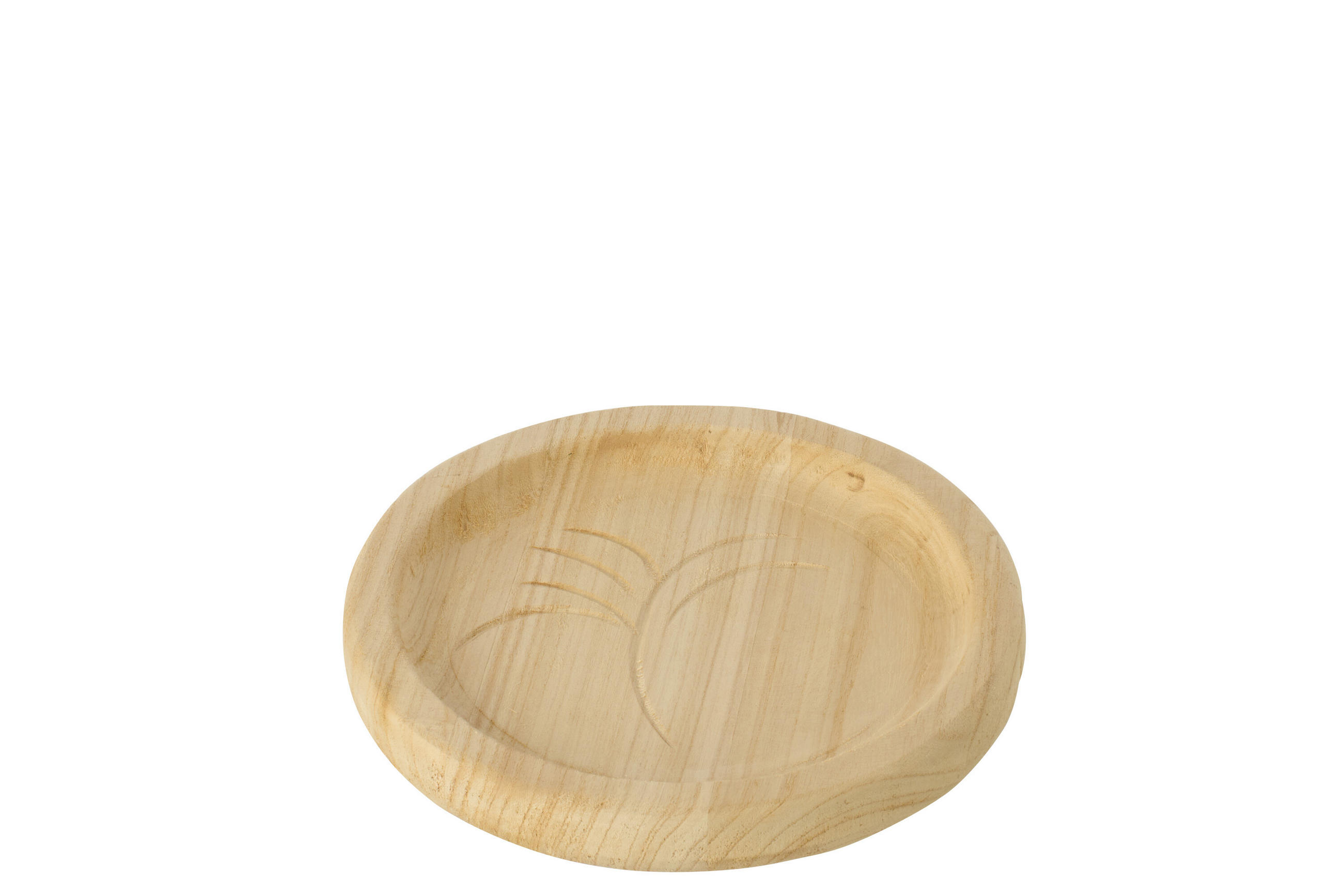 DEKO TABLETT BLATT (2ER SET) - Naturfarben, Holz (3.5/25cm) - J-Line