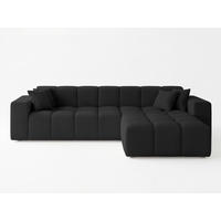 ECKSOFA Loopo Schwarz Rechts - Schwarz, Holz/Textil (265/180cm) - Graingold