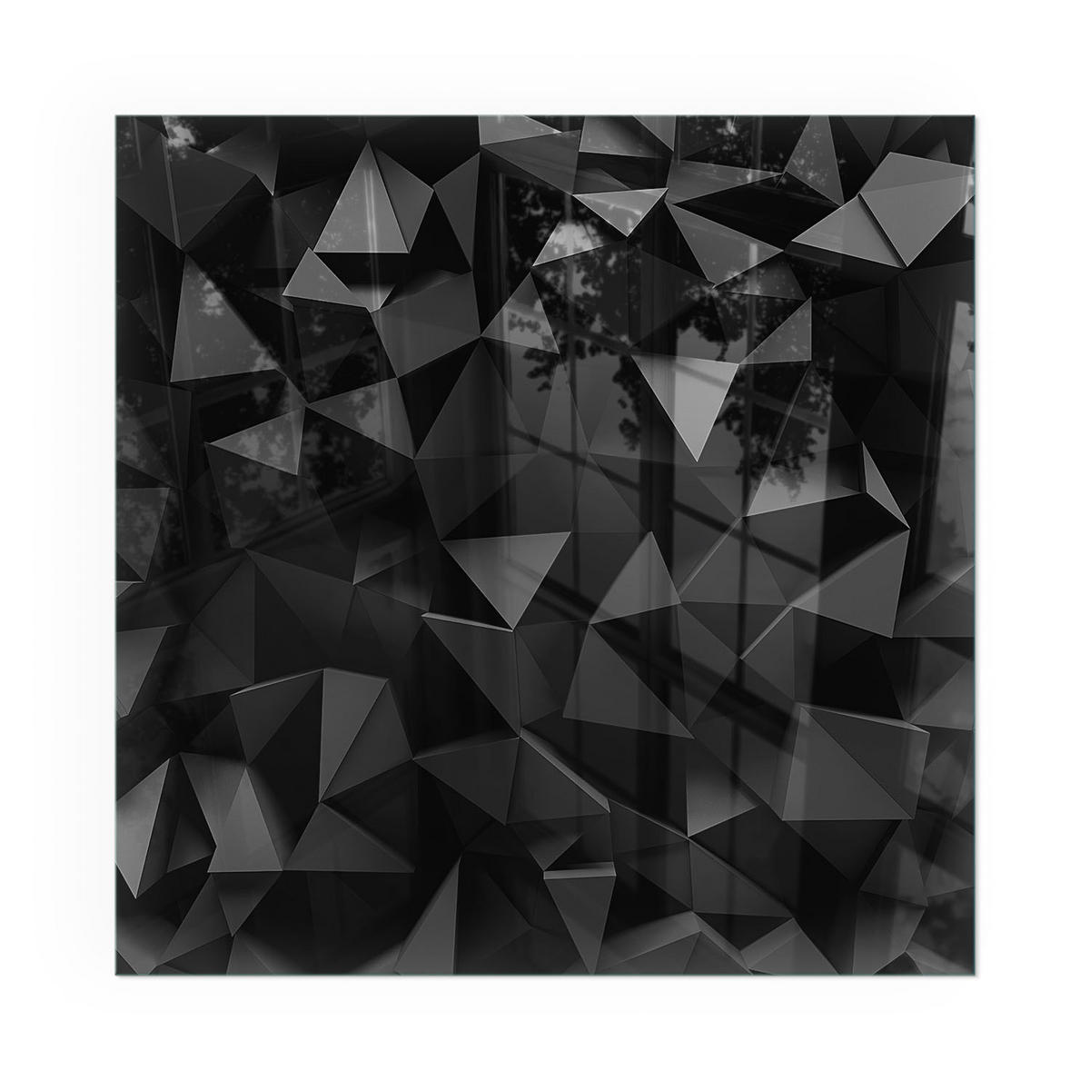 GLASPLATTE für Kamin 50x50 cm - Schwarz, Glas (50/50/0.4cm) - TULUP