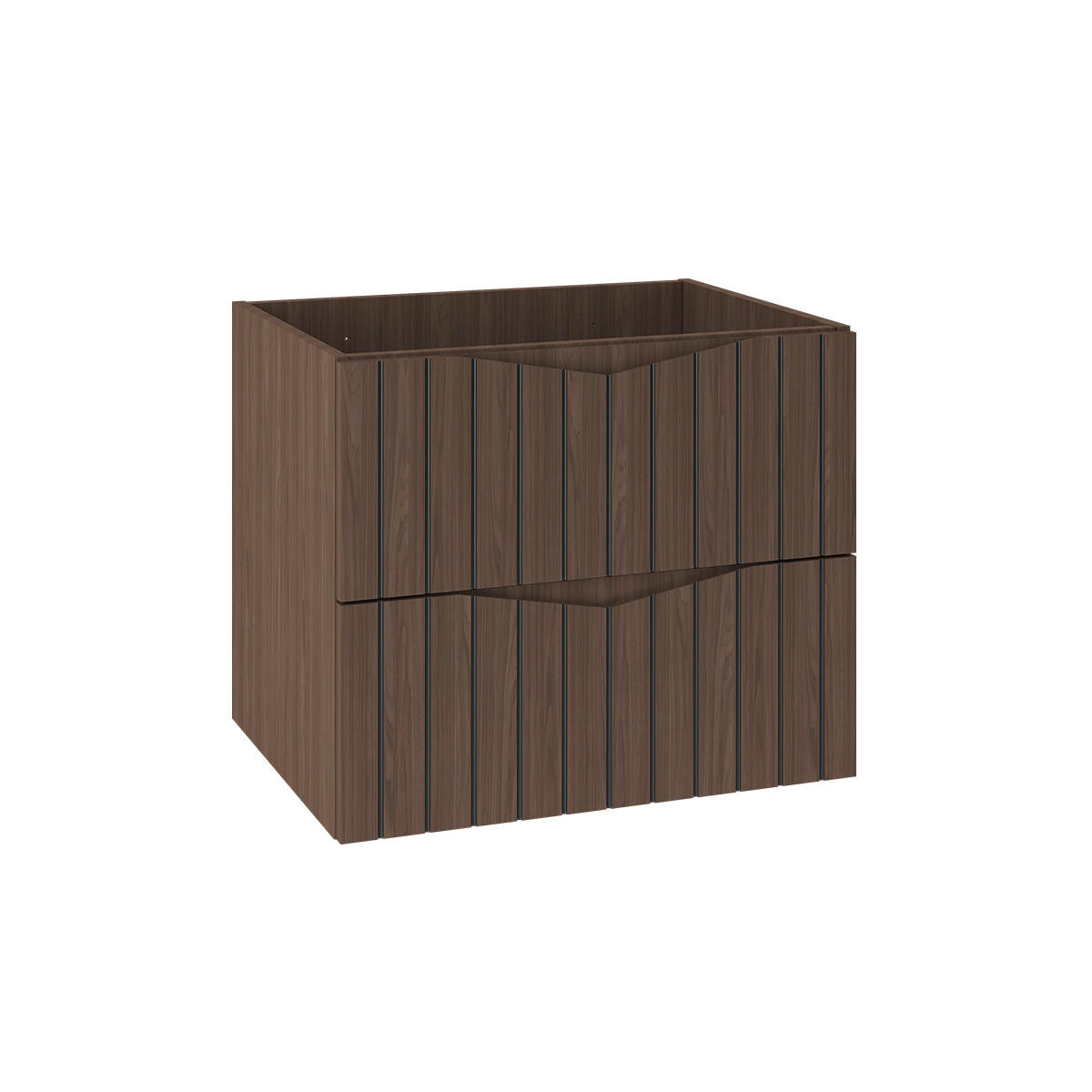 WASCHTISCHUNTERSCHRANK 60cm Siena Holz und Schwarz - Schwarz, Holzwerkstoff (60/50/45.8cm) - Petits-meubles