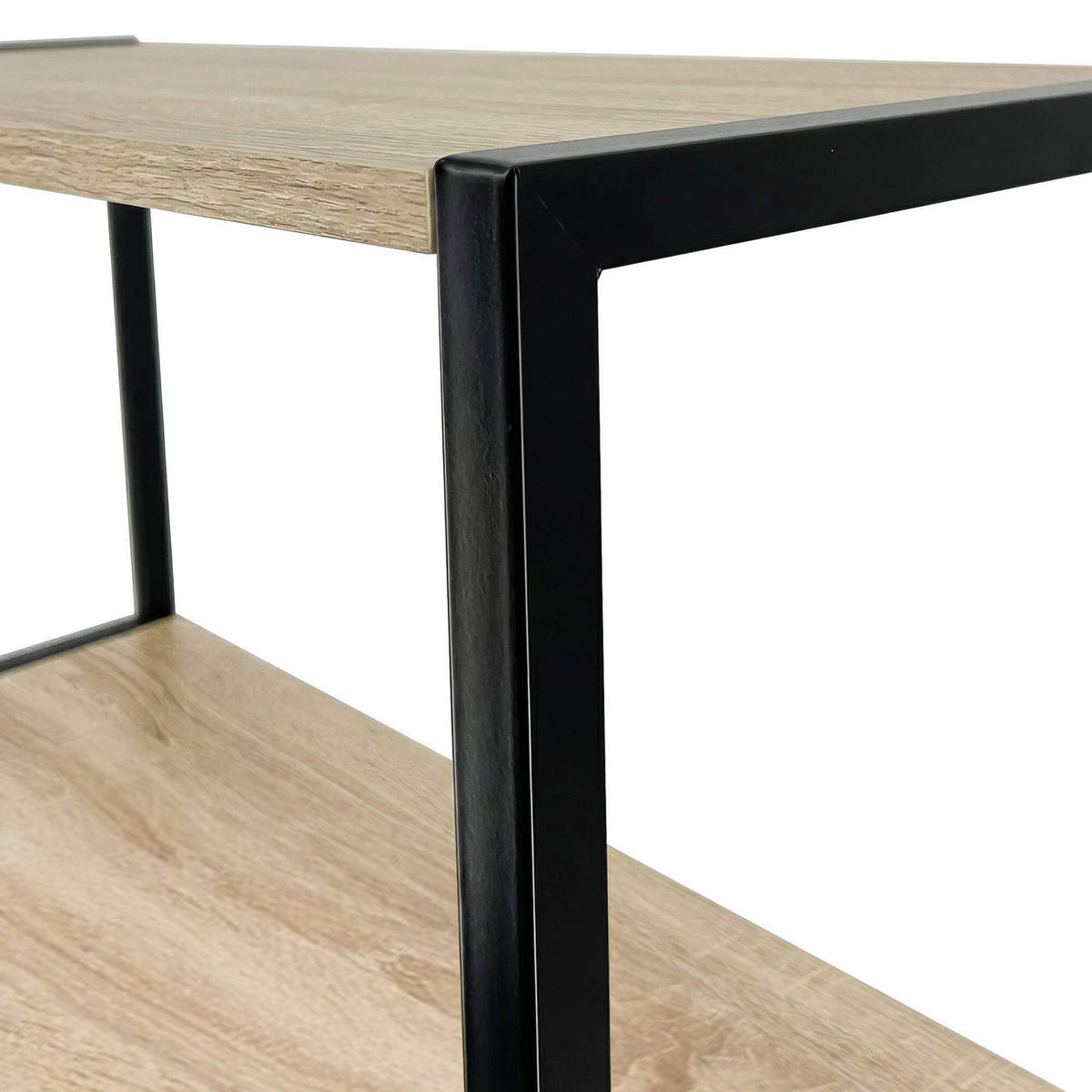 INDUSTRIEREGAL Schwarz, Sonoma Eiche 60x192x32 cm - Schwarz/Sonoma Eiche, Holzwerkstoff/Metall (60/192/32cm) - Akord