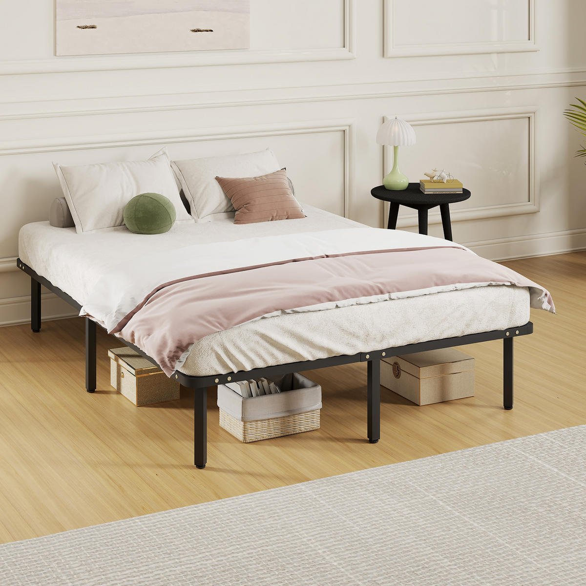 BETT 140x190 cm DE-14656mit Stauraum Schwarz - Schwarz, Holzwerkstoff (140/190cm) - ComfortXL