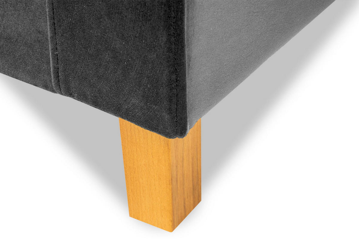 SESSEL ERISO mit Armlehnen und angenehmer Stoff zum Anfassen, Velour-Stoff, graphit - Graphitfarben/Braun, Textil (80/75/75cm) - KONSIMO®