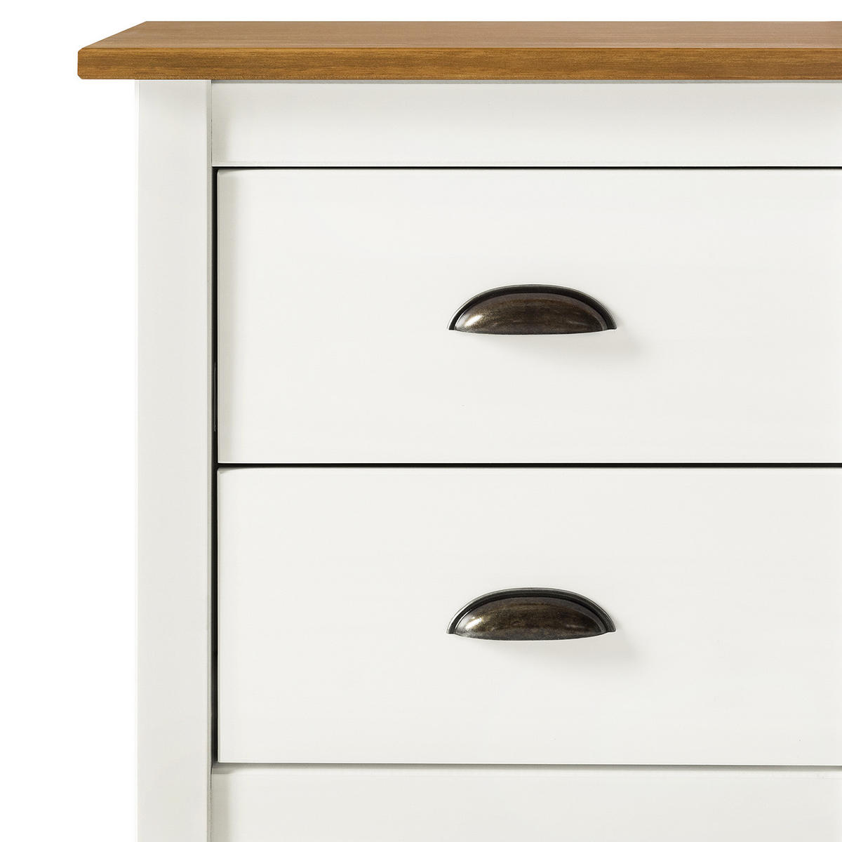 NACHTKOMMODE - Kiefer massiv - Kieferfarben, Holz (46/52/35cm) - home24