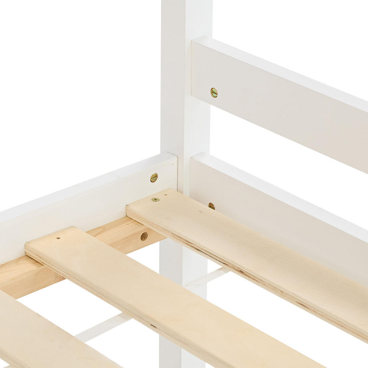 ETAGENBETT Hochbett mit Stauraum 90/200 cm Weiß - Weiß, Holz - Homestyle4u