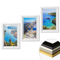 WANDBILDER 3er-Set - 20x30 cm Weißer Rahmen - Griechische Ansichten von Santorin Oia - Weiß, Kunststoff (20/30cm) - ArtPrintCave