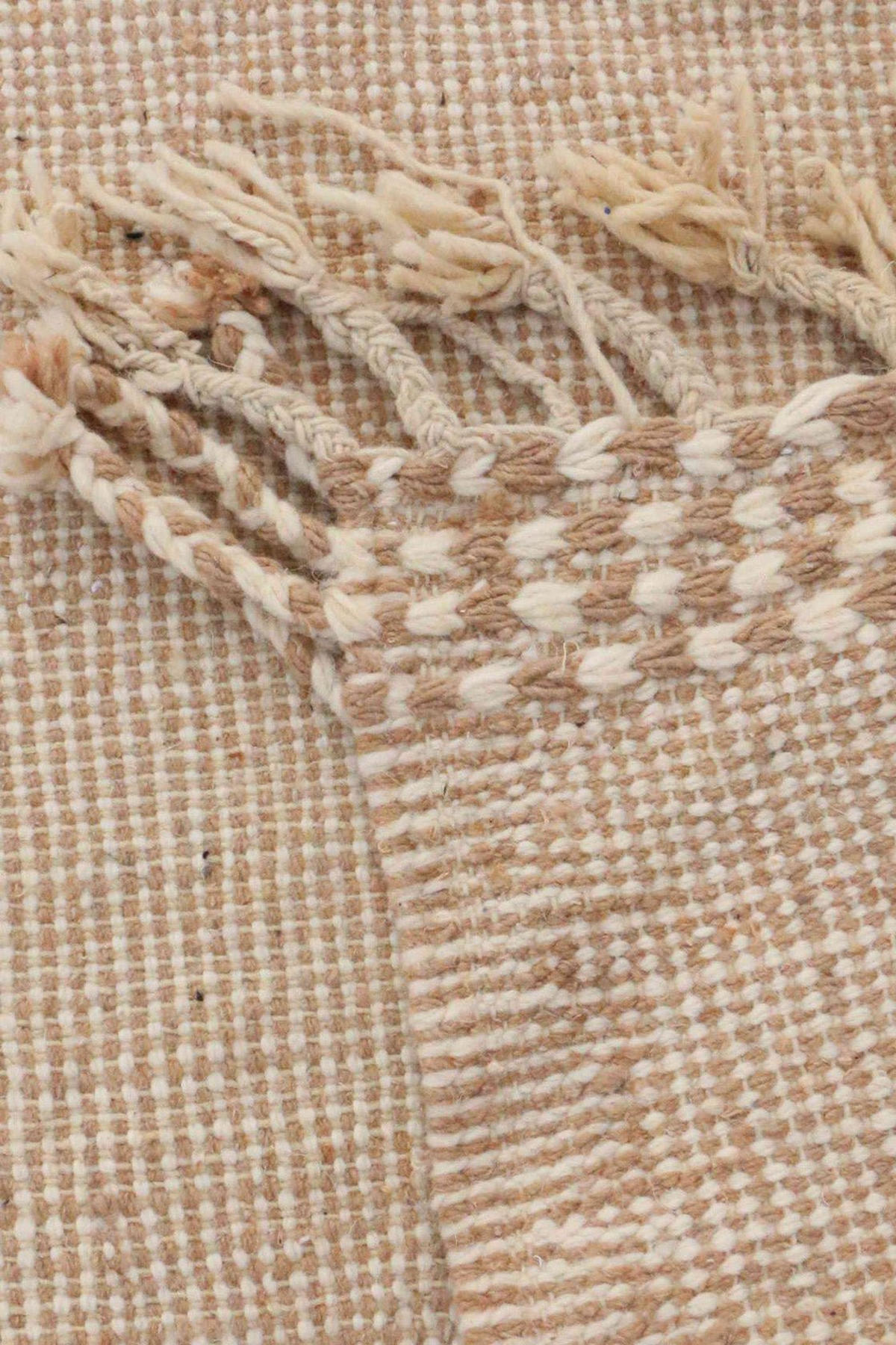 BERBERTEPPICH aus reiner Wolle 102x 167 cm - Beige, Naturmaterialien (102/167cm) - AFK Living