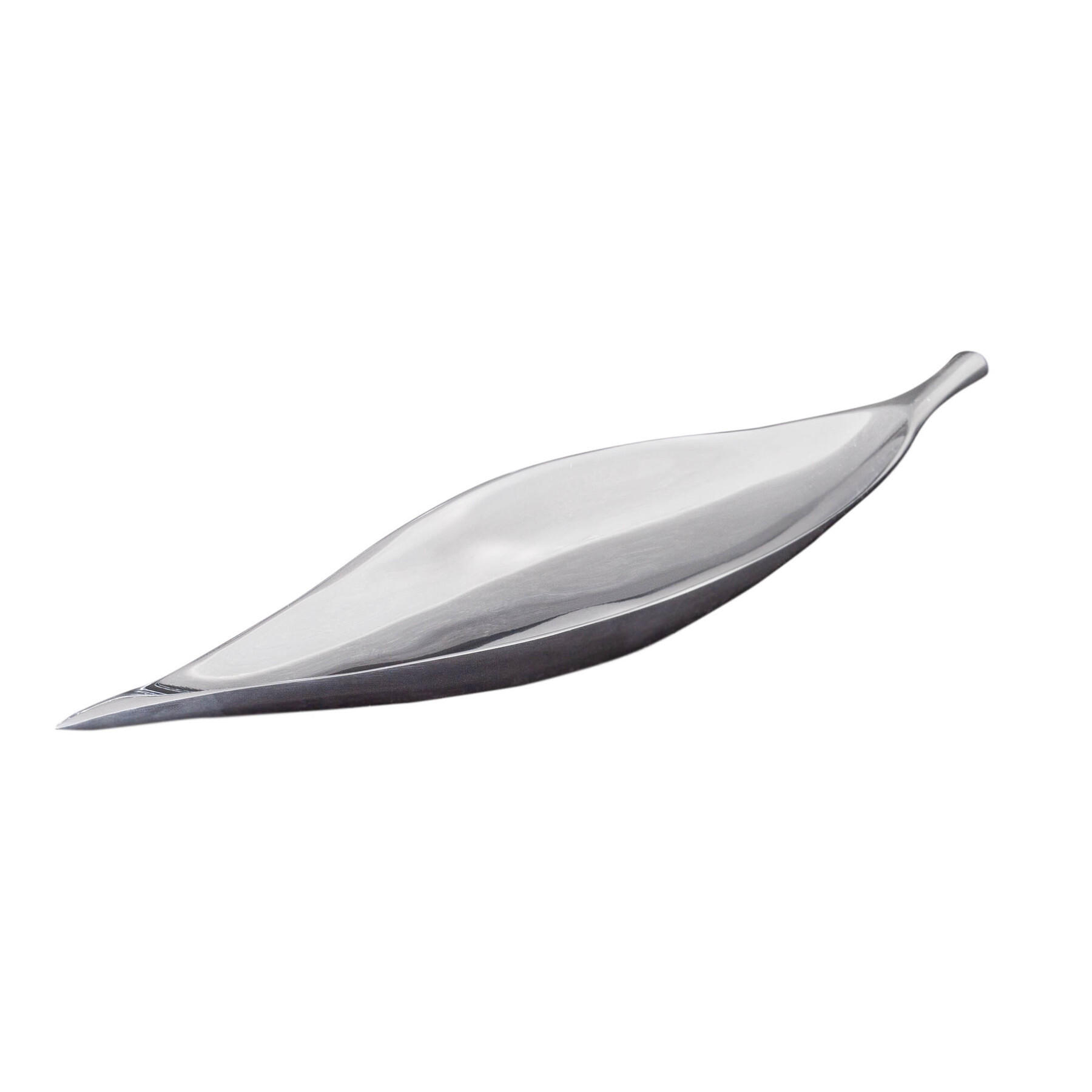 DEKOSCHALE SILVER LEAF Metall Silber 40 cm - Silberfarben, Metall (4cm) - riess-ambiente