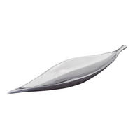 DEKOSCHALE SILVER LEAF Metall Silber 40 cm - Silberfarben, Metall (4cm) - riess-ambiente