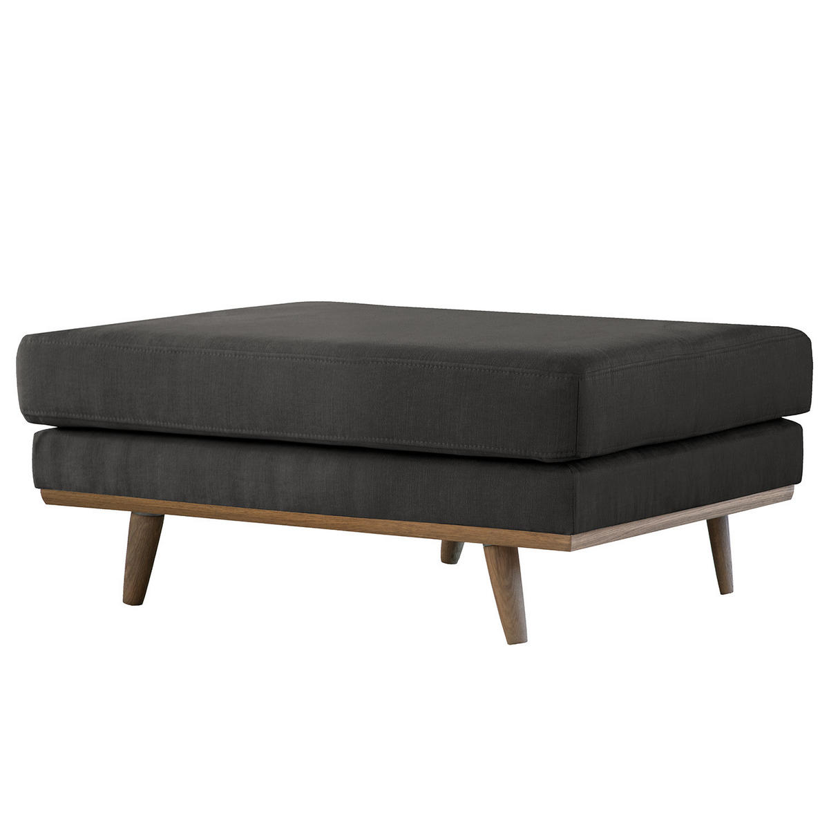 POLSTERHOCKER - Eichefarben/Anthrazit, Textil (85/43/60cm) - home24