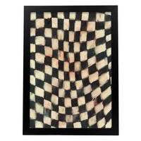 POSTER Schwarz-Weiß-Würfel Blatt A3 Schwarzer Rahmen - Schwarz, Papier (29.7/5/42cm) - Nacnic