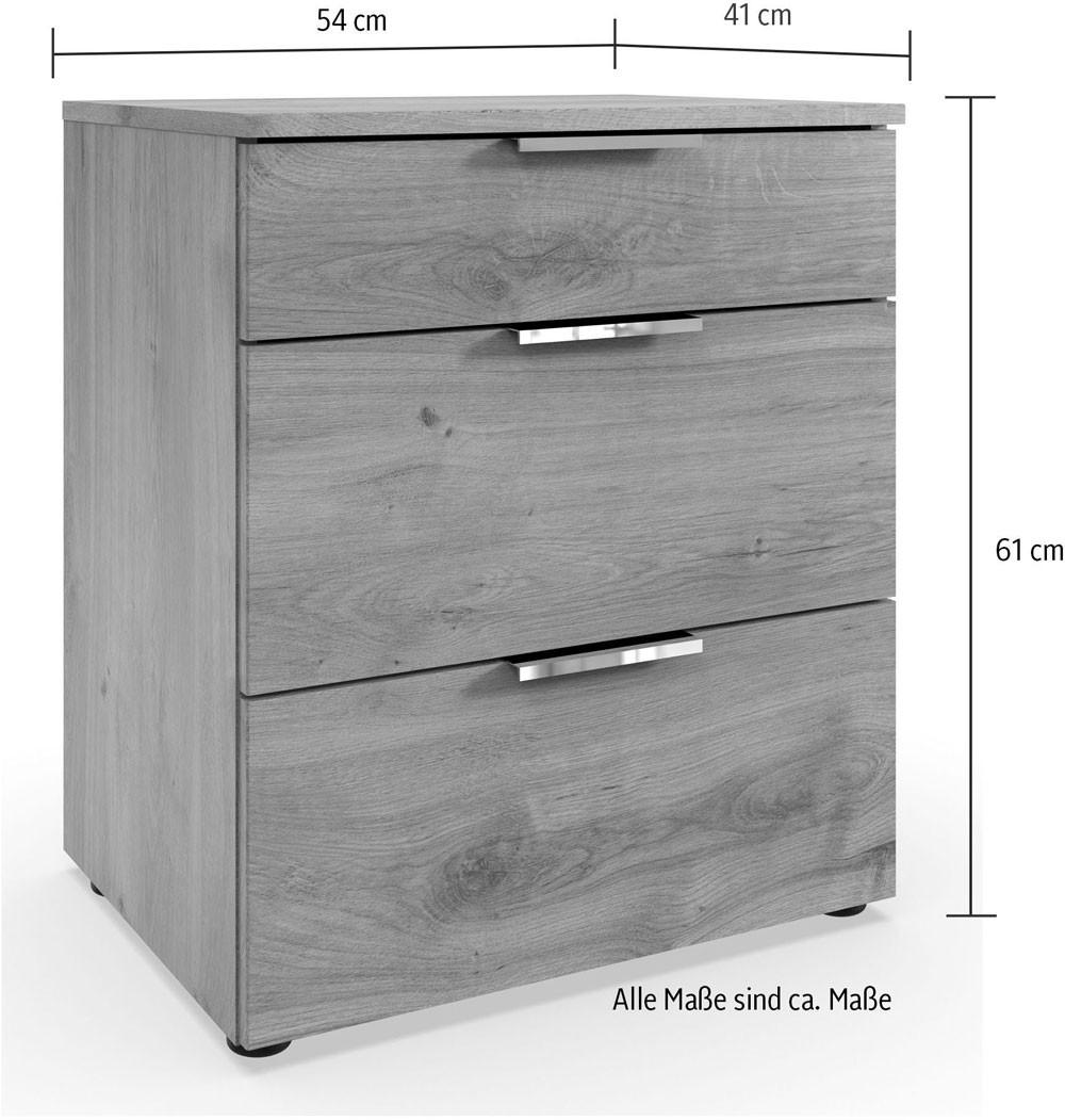 NACHTTISCH Level Plankeneiche 54 / 41 / 61cm - Eichefarben, Holz/Holzwerkstoff (54/61/41cm) - Wimex