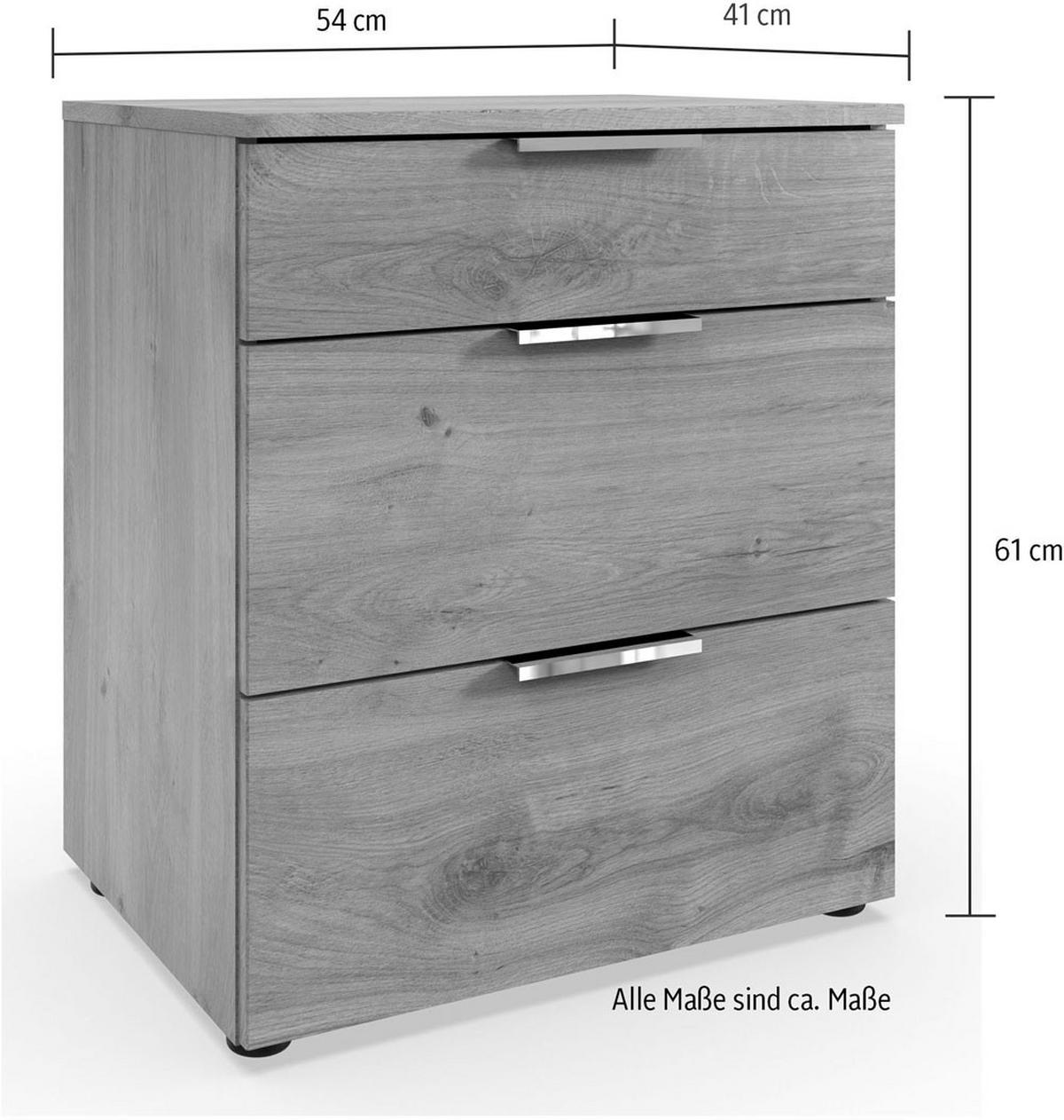 NACHTTISCH Level Plankeneiche 54 / 41 / 61cm - Eichefarben, Holz/Holzwerkstoff (54/61/41cm) - Wimex