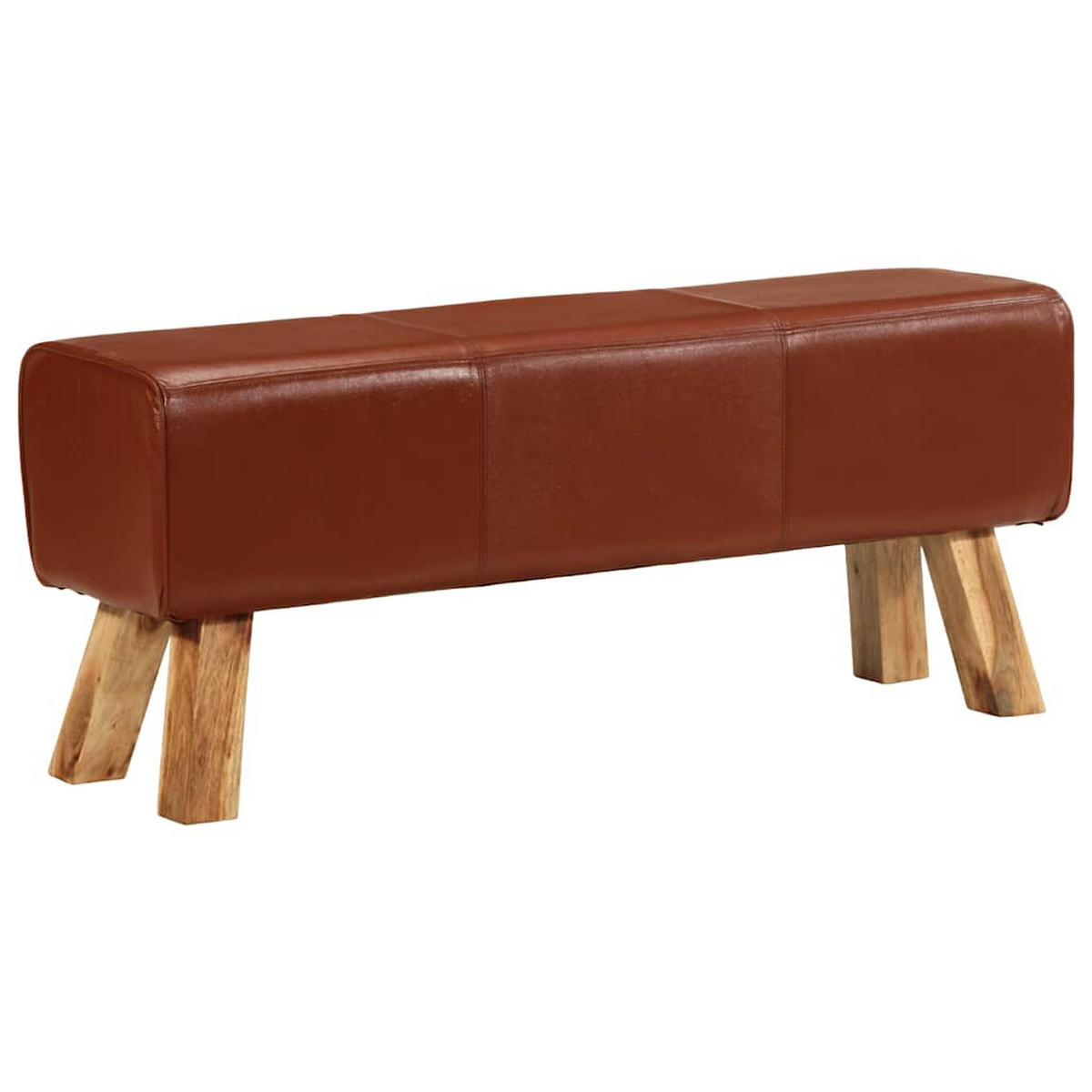 SITZBANK Pfero Turnbock Braun 110 cm Braun Echtleder - Braun, Leder (110/46/30cm) - DELUKE