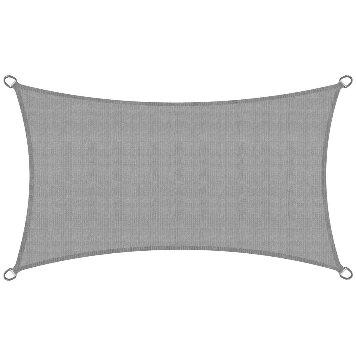 SONNENSEGEL SolVision HS9 200/400 cm rechteckig Grau HDPE - Grau, Kunststoff (400/200cm) - Sol Royal